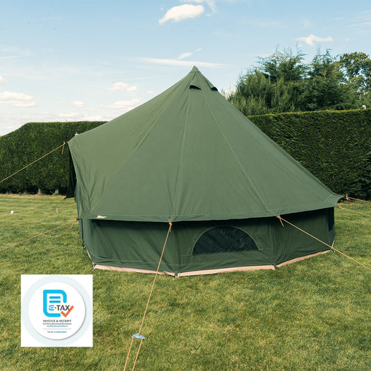 WIMAN Canvas Bell Tent Green Pillarless เบลเต็นท์กระโจม ไม่มีเสากลาง สีเขียว มี 3 ขนาด 3m 4m 5m