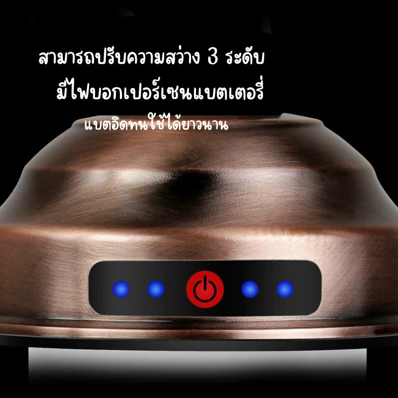 Hi CampX โคมไฟแคมป์ LED แบบแขวน ปรับความสว่างได้ 3 ระดับ แบตเตอรี่ทนนาน 10-20 ชั่วโมง